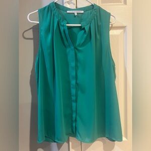 Collective Concepts Vibrant Green Sleeveless Blouse